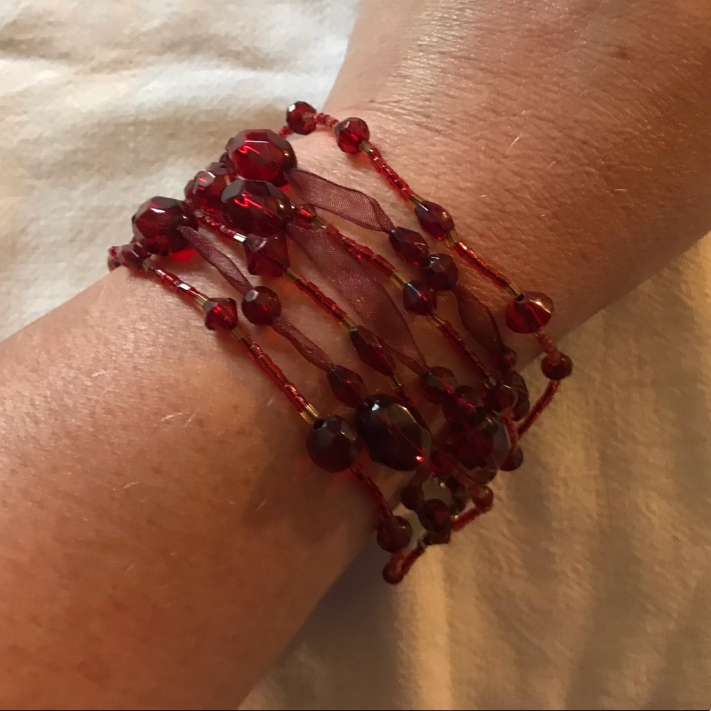 Monet Ribbon and Bead Toggle Bracelet